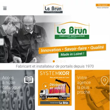Site internet Portails Le Brun