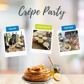 Crêpe, équipe, convivialité, partage