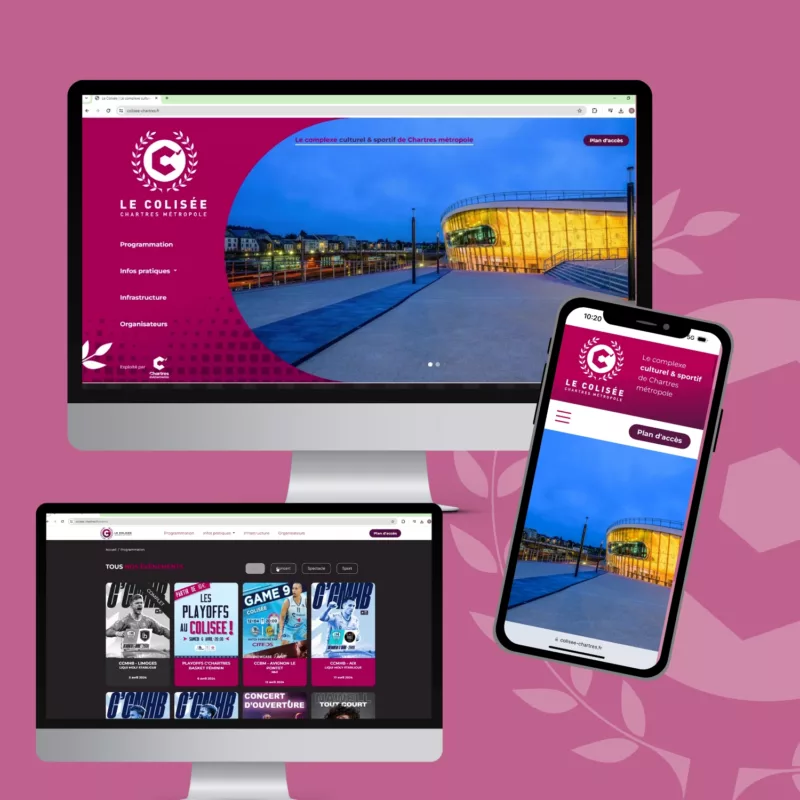 Création graphique site internet – Colisée Chartres