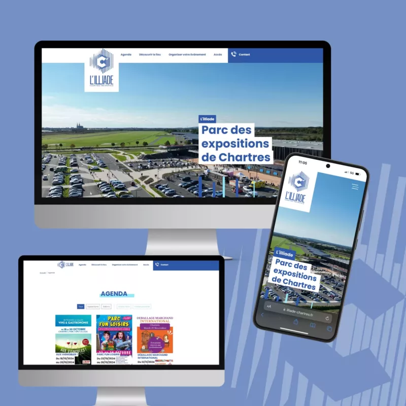 Création graphique site internet – Illiade Chartres
