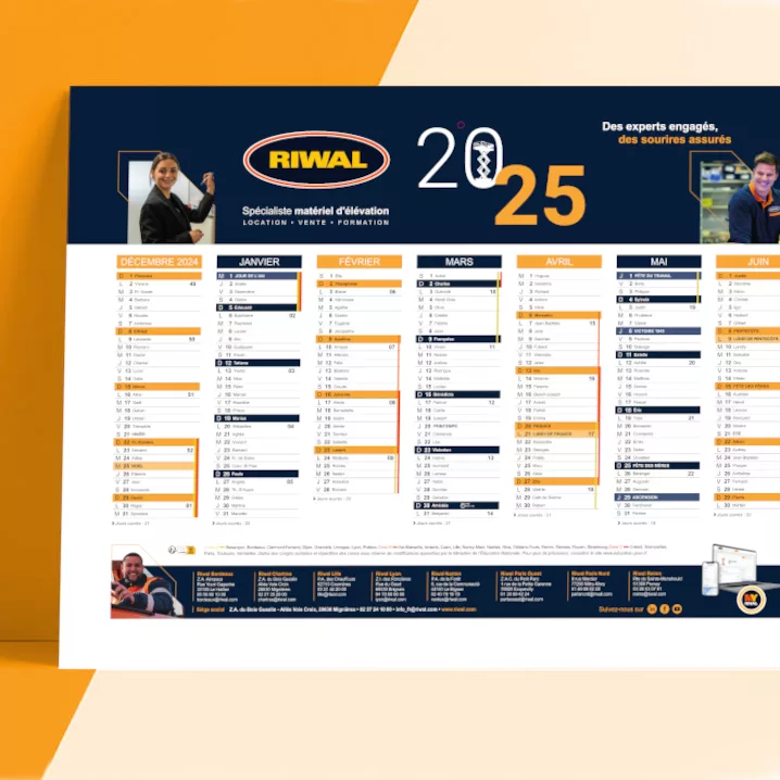 Calendrier d’entreprise personnalisé – Riwal