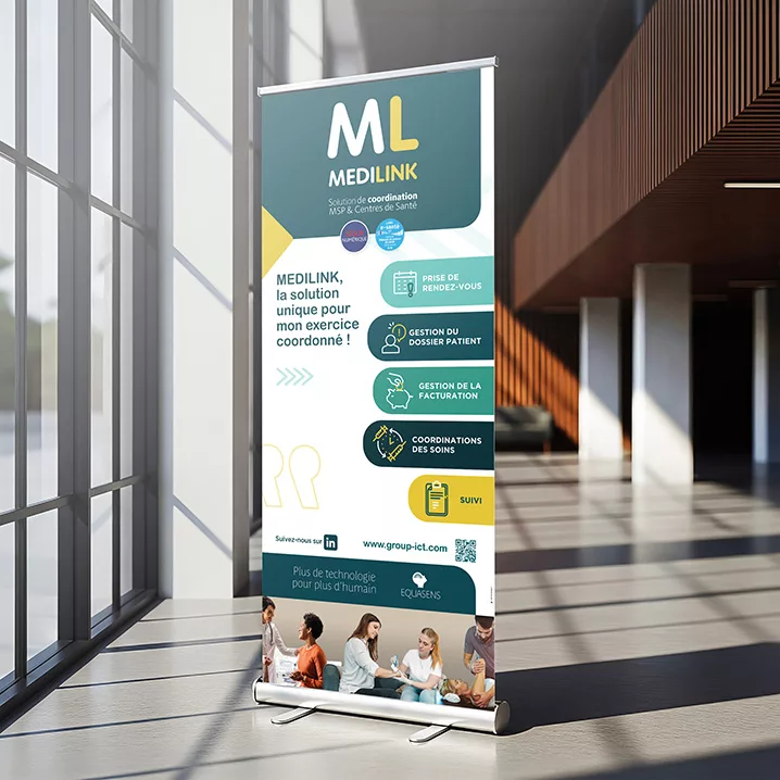 Création d’un kakémono pour Medilink, solution du groupe Equasens